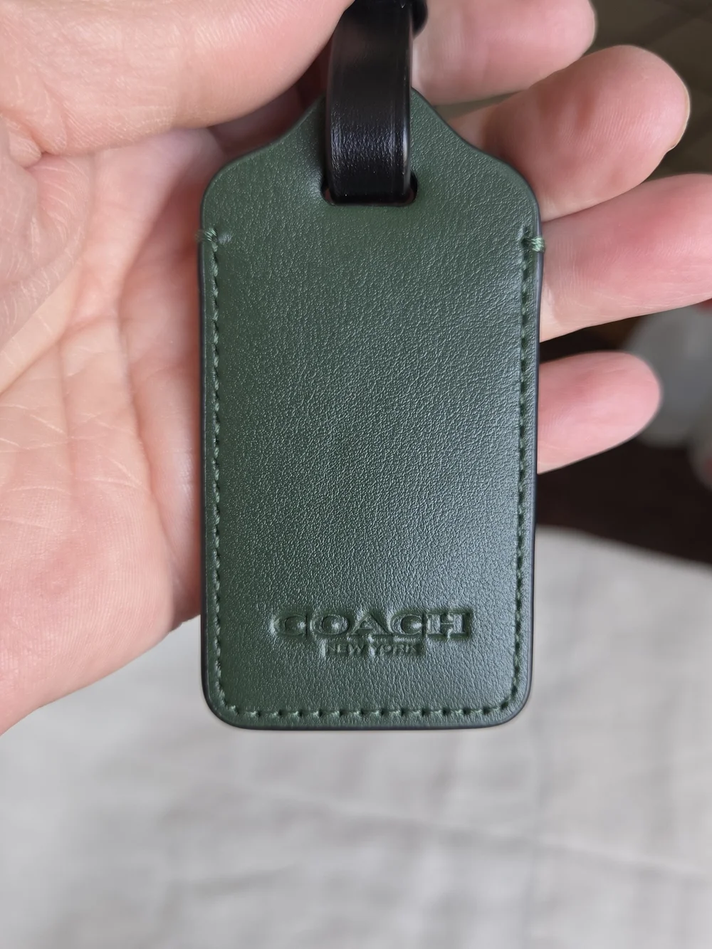 Coach Leather Luggage Tag Key Ring / Bag Charm